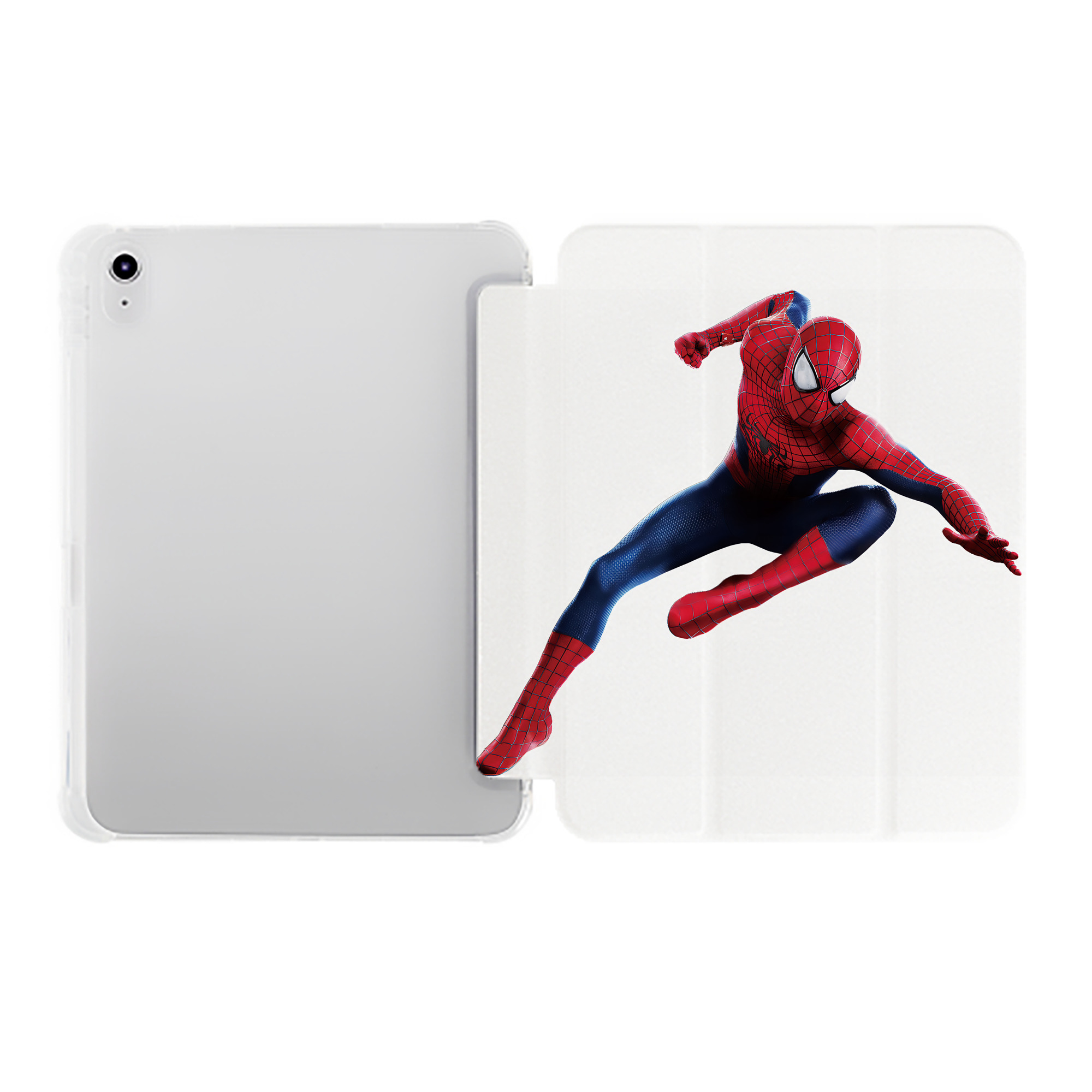 （画像用） Spider Man スパイダーマン IPad ケース ペン収納付き 三つ折りスタンド PUレザー×シリコン 対応機種9.5/10.5/10.9インチ